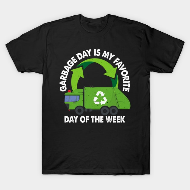 Kids Garbage Day Is My Favorite Day Of The Week Recycling Truck T-Shirt by despicav